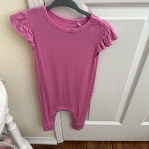 Posh Peanut Pink Kids One Piece ruffle butt